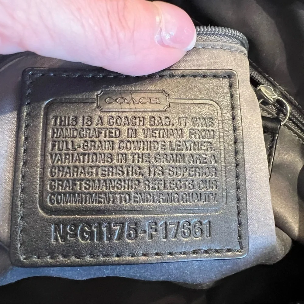 Coach Ashley Croc Embossed Leather Satchel Bag EUC
